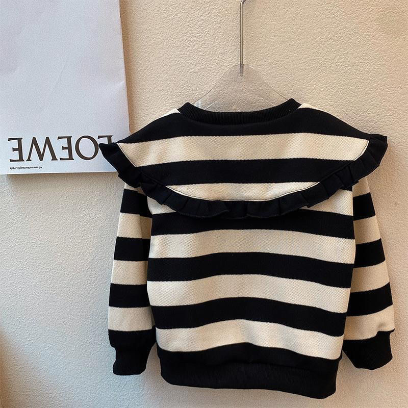 Conjunto de sudadera con solapa y tesoro para mujer, ropa para niños, ropa de primavera para niñas, top, nuevo estilo moderno, camisa de muñeca para niña, de moda