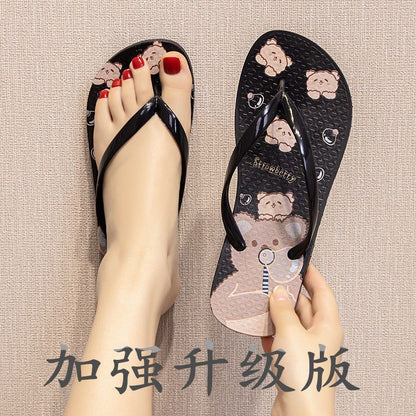 Chanclas en forma de P para mujer en verano, pantuflas con puntera apretada para estudiantes en verano, sandalias para mujer en verano, tacones planos antideslizantes, suelas suaves, pantuflas de interior para mujer 