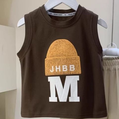 P Children's Set Boys Summer Vest 2024 New Cool and Handsome Baby Summer Sleeveless Cool and Handsome Boys Summer Clothing