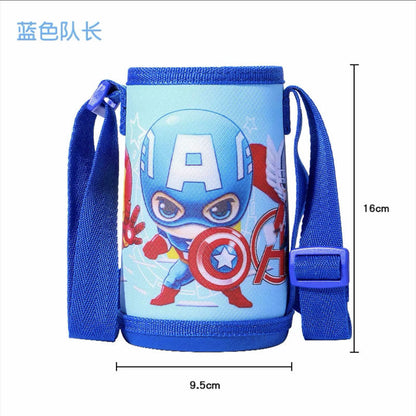 Funda para taza de agua para niños, portavasos, funda protectora con forma de oso, anticaídas universal, para llevar cruzada, correa para el hombro, funda para taza con aislamiento portátil de Disney 