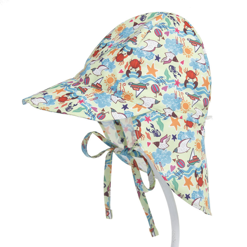 P dry summer new outdoor breathable mesh baby sun hat travel children cute sun visor hat