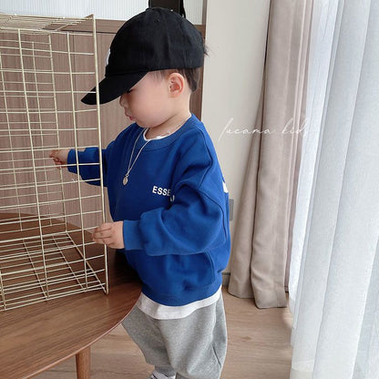 Boys&#039; Sweater Spring and Autumn New Spring Children&#039;s Net Red Western Baby Tops Han Fan Children&#039;s Clothing