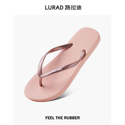 P Luladi Chanclas de verano para mujer, minimalistas, de tacón plano, antideslizantes, con clip, sandalias de playa para usar al aire libre en la playa, zapatillas con clip, versión coreana 