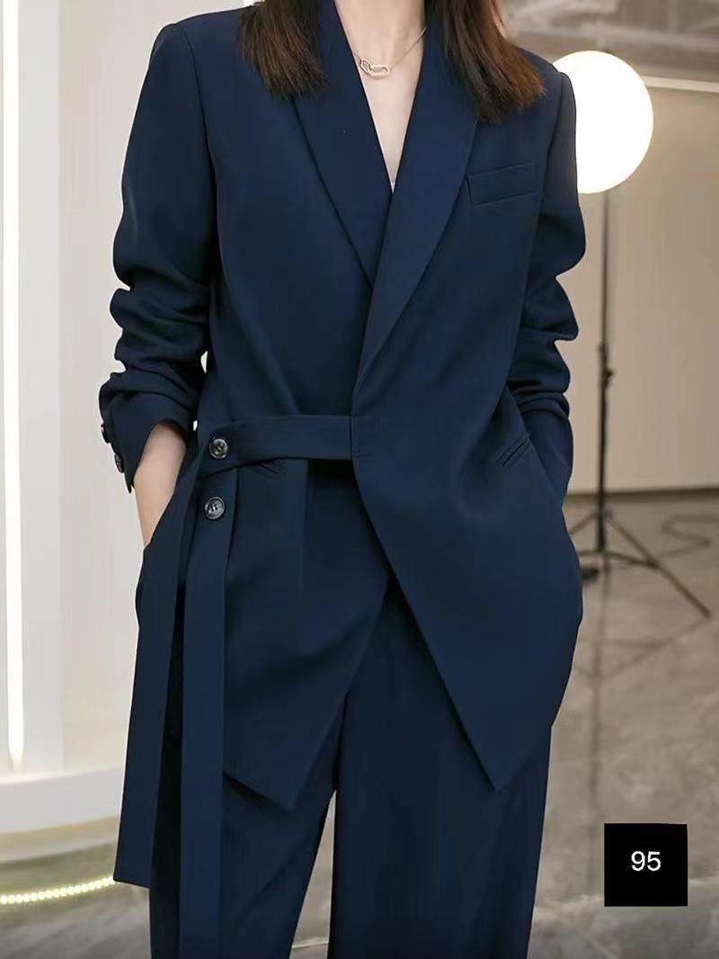 Mrs. P's Same Style 2024 Spring and Autumn New Large Size Fat mm Loose Age Reducing Wide Leg Pants Two Piece Suit Set for Women