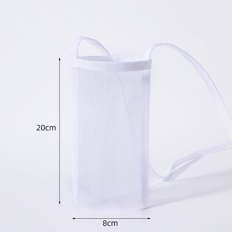 A grid portable water cup bag travel beverage bottle thermos cup slung cup cover Kettle cover outdoor adult children universal.