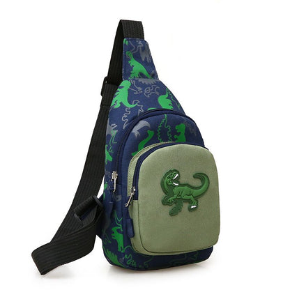 P Bolso de pecho para niños, bolso cruzado para bebés y niños pequeños con dibujos animados, bolso de hombro para niños pequeños, mochila pequeña de viaje informal 