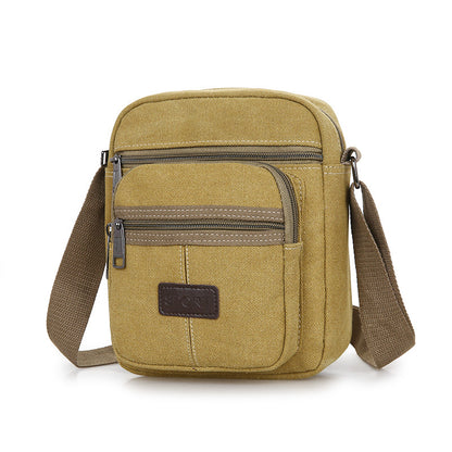 A Backpack Men's Casual Travel Bag, Crossbody Bag Men's Premium Canvas Bag Receive Money Retro Men's Toolkit