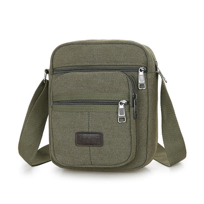 A Backpack Men's Casual Travel Bag, Crossbody Bag Men's Premium Canvas Bag Receive Money Retro Men's Toolkit