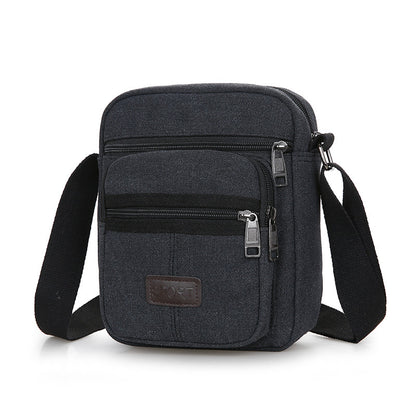 A Backpack Men's Casual Travel Bag, Crossbody Bag Men's Premium Canvas Bag Receive Money Retro Men's Toolkit