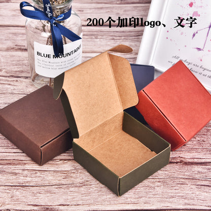 Retro handmade soap box color matching packaging box soap small carton kraft paper packaging box jewelry box printing MOQ: 500PIECE