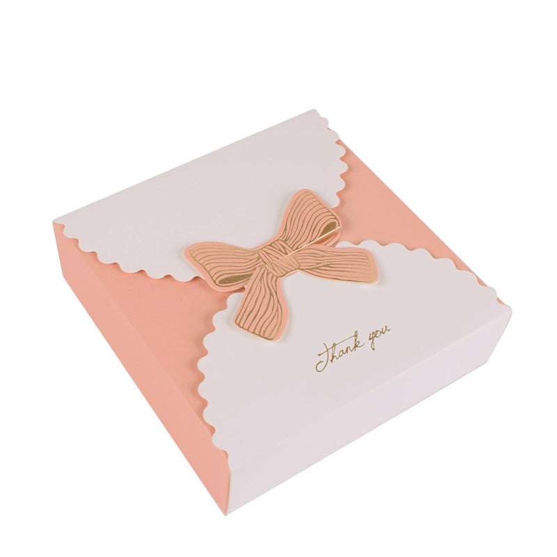 Caja de regalo con lazo grande y diseño de flores de jabón de cartón en versión coreana, caja creativa para repostería de dulces, venta al por mayor, pedido mínimo: 100 piezas 