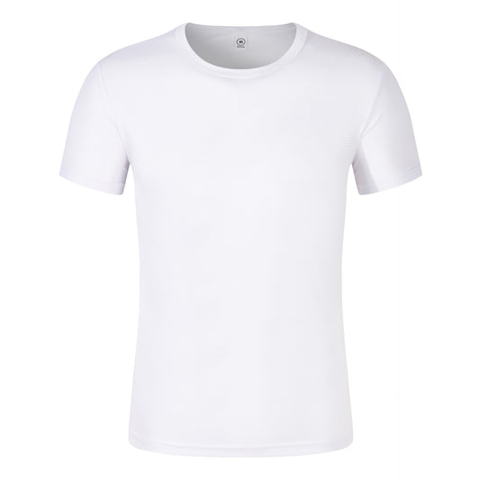 Fabricante de camisetas de manga corta para hombre, de color sólido, de seda de leche ligera y fina, con impresión por sublimación en caliente, de comercio electrónico transfronterizo, al por mayor 