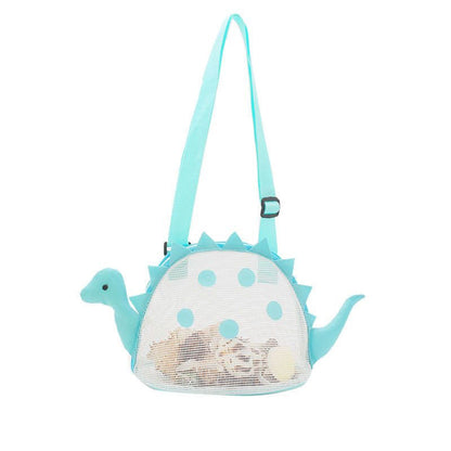 P Nueva bolsa de playa de verano para niños con forma de dinosaurio, bolsa de playa con forma de concha, bolsa de almacenamiento para jugar en la playa, agua y arena, 0,06 kg 