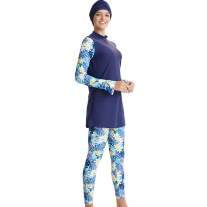 Un nuevo traje de baño de comercio exterior Traje de baño conservador para mujer Traje de baño de playa para mujer estampado 0,5-0,62 KG 