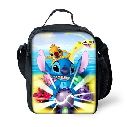 P Shi Dizai lunch bag full-body printed cartoon boys, girls, children, junior high school and primary school children&#039;s ice pack insulation package system.