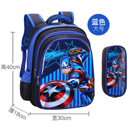 P School bags for male elementary school students, school bags for female Spider Man, grades 1-2-3-4-4-5-6, children's school bags, kindergarten school bags for female students