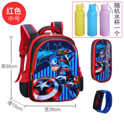 P School bags for male elementary school students, school bags for female Spider Man, grades 1-2-3-4-4-5-6, children's school bags, kindergarten school bags for female students