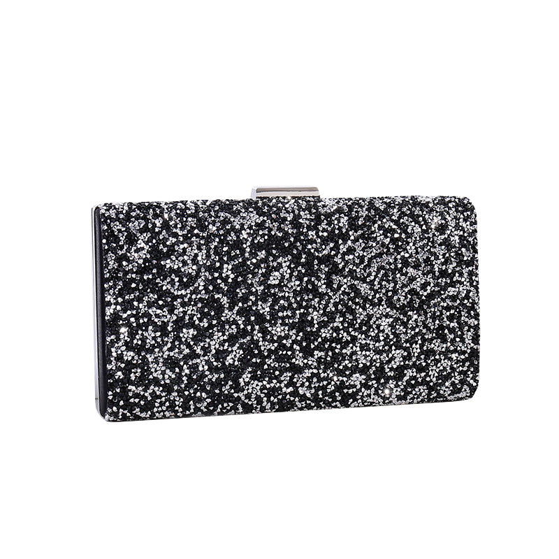 A cross-border Europe and the United States new shiny rhinestone dinner bag banquet bag clutch bag female large-capacity small square bag factory outlet