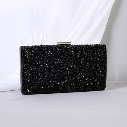 A cross-border Europe and the United States new shiny rhinestone dinner bag banquet bag clutch bag female large-capacity small square bag factory outlet