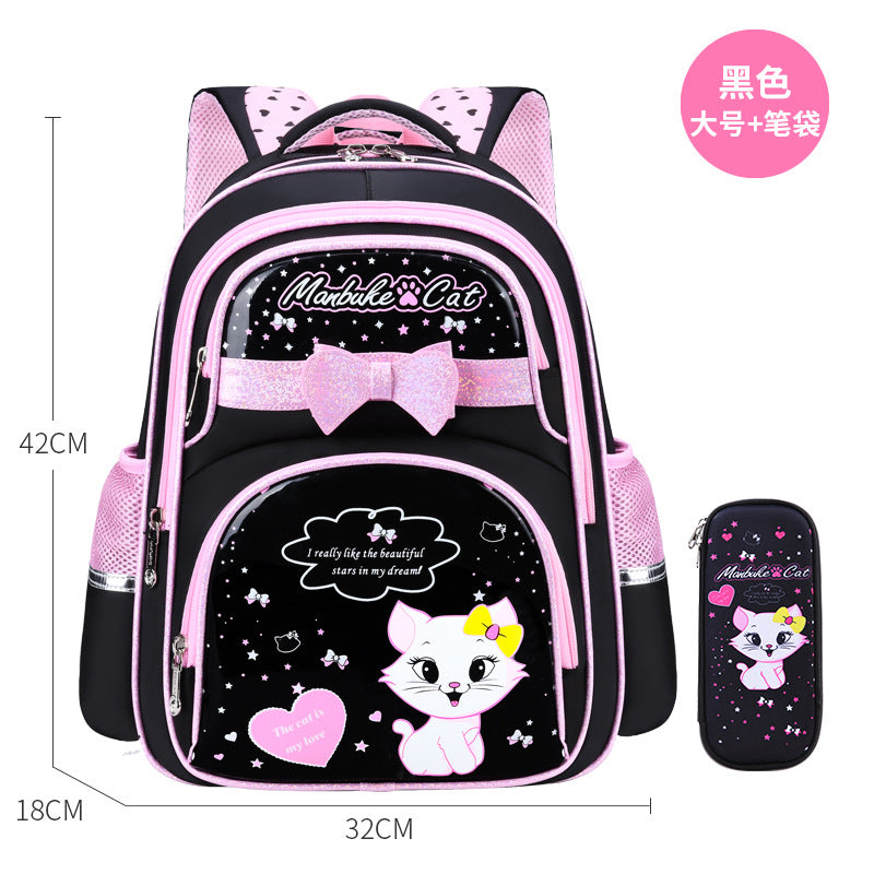 A Korean version backpack for elementary school students, grades 1-3, 4, and 6. 5. Children's backpack, cute girls aged 6-12, backpack