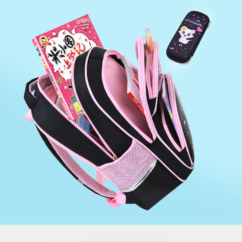 A Korean version backpack for elementary school students, grades 1-3, 4, and 6. 5. Children's backpack, cute girls aged 6-12, backpack