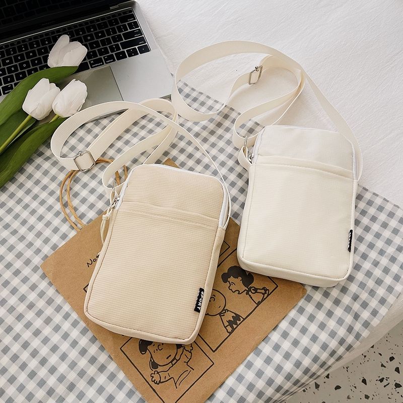 2024 Summer New Small Fresh Phone Bag Solid Color Women's Bag Fashionable Zero Wallet Simple Small Bag Mini Backpack