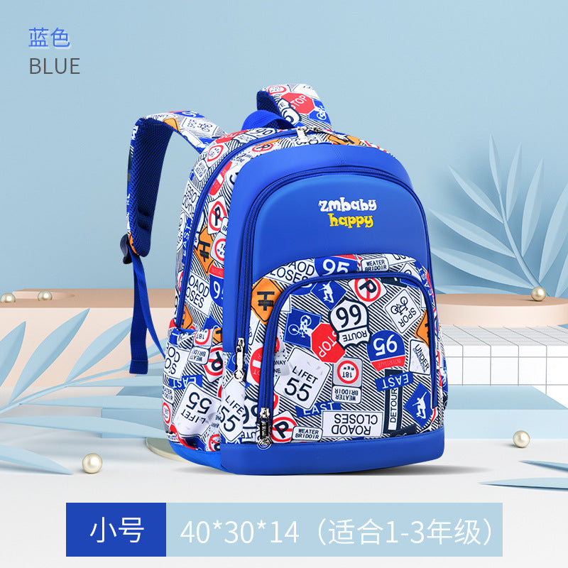 A Sesame Baby Korean version of primary school school bag cartoon cute boys and girls children 1-3-6 grade school bag wholesale