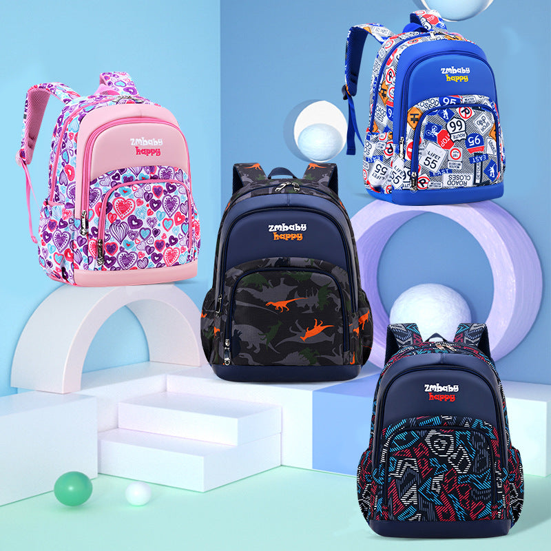 A Sesame Baby Korean version of primary school school bag cartoon cute boys and girls children 1-3-6 grade school bag wholesale