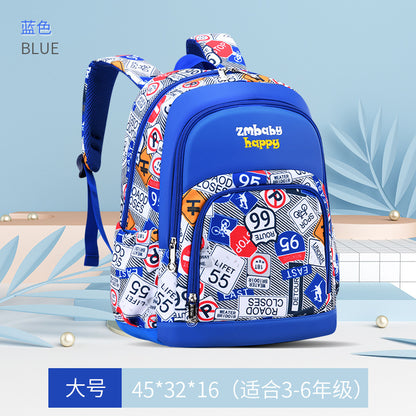 A Sesame Baby Korean version of primary school school bag cartoon cute boys and girls children 1-3-6 grade school bag wholesale