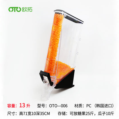 A Supermarket Wall-mounted Candy Box Bulk Food Display Box Dried Fruit and Whole Grains Sealed Can Transparent Candy Machine Bean Pulling Machine