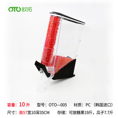 A Supermarket Wall-mounted Candy Box Bulk Food Display Box Dried Fruit and Whole Grains Sealed Can Transparent Candy Machine Bean Pulling Machine