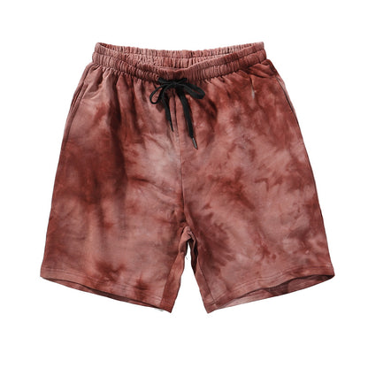 A summer new gradient tie-dye shorts for men and women loose ins hip-hop casual beach couple pants