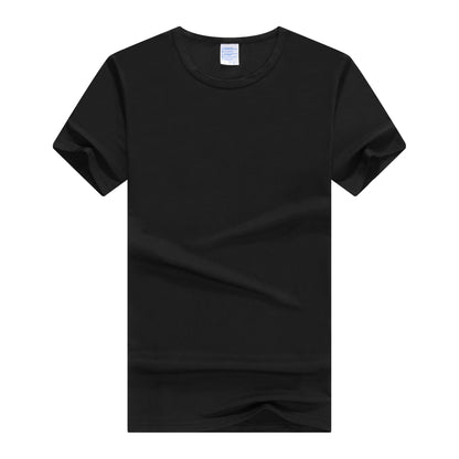 Fabricante de camisetas de manga corta para hombre, de color sólido, de seda de leche ligera y fina, con impresión por sublimación en caliente, de comercio electrónico transfronterizo, al por mayor 