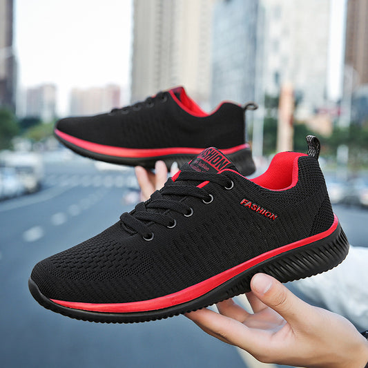 Zapatos de tejido volador nuevos de primavera, zapatos de mujer, edición coreana, zapatos deportivos casuales, zapatos para correr livianos para mujer, zapatos individuales de moda para hombres y mujeres, tendencia 0,35 kg 