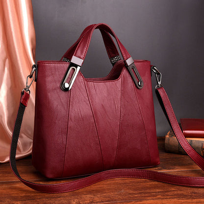 women's new bag mother's soft leather large-capacity one-shoulder cross-body handbag 0.7KG