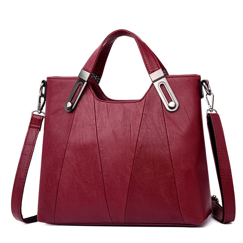 women's new bag mother's soft leather large-capacity one-shoulder cross-body handbag 0.7KG