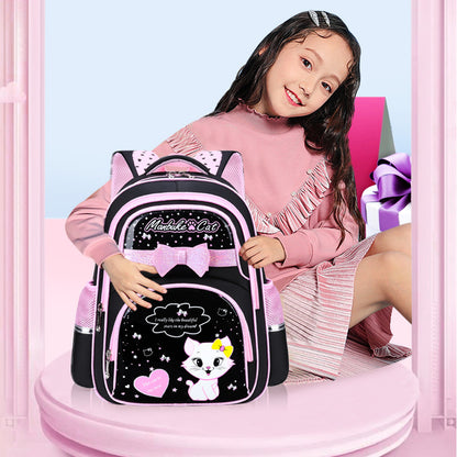 A Korean version backpack for elementary school students, grades 1-3, 4, and 6. 5. Children's backpack, cute girls aged 6-12, backpack