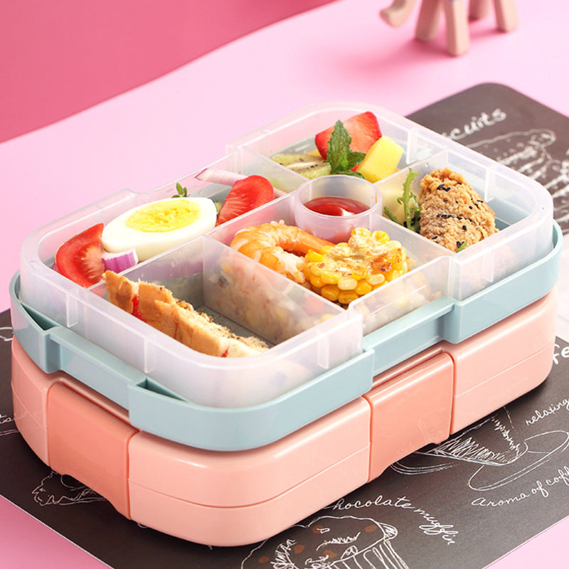 A INS internet celebrity children's lunch box microwave oven student lunchbox plastic split Amazon lunch box lunch box