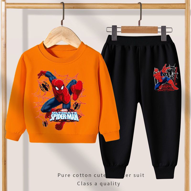 P Spider-Man Boys Sweater Set Autumn and Winter New Sweater Children's Men's Handsome Middle-aged Older Boys Autumn Clothing Trend