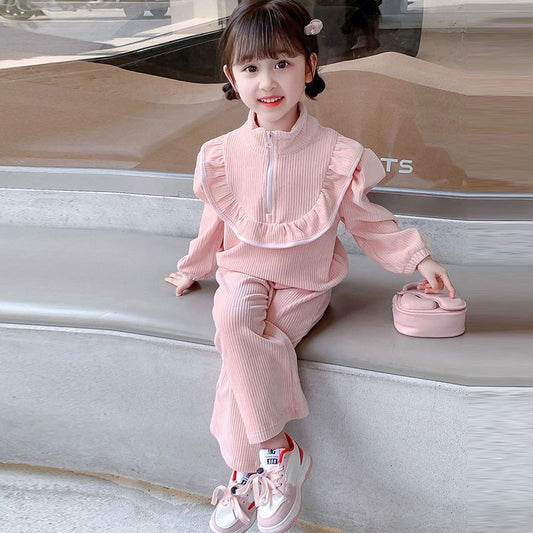 Children&#039;s Spring Suit New Women&#039;s Children&#039;s Wear Fashion Small Fragrance Two-piece Baby Spring and Autumn Clothes Tide