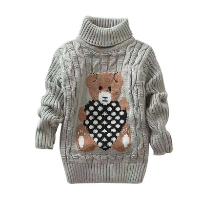 A turtleneck one piece hair [Jin Yong] children's sweater knitted wool bottoming shirt cartoon boys and girls clothing small