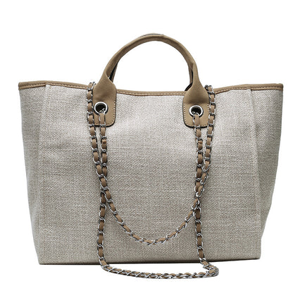 Bolso de mano para mujer, de gran capacidad, portátil, con cadena cruzada, 0,8 kg 