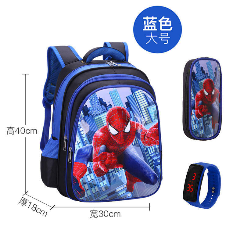 P School bags for male elementary school students, school bags for female Spider Man, grades 1-2-3-4-4-5-6, children's school bags, kindergarten school bags for female students