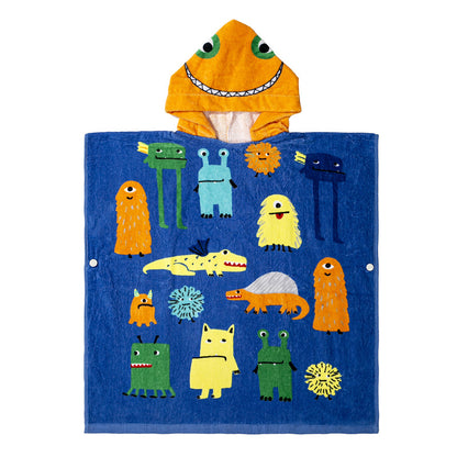 A children's bathrobe in stock, Amazon's best-selling European and American cartoon wearable shower towel, extended pure cotton hooded cape  100% cotton 0.34kg