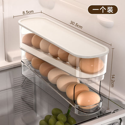 Caja enrolladora automática de huevos, caja de almacenamiento de huevos, puerta lateral del refrigerador, caja de huevos, soporte para huevos, herramienta de clasificación especial 