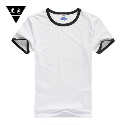 A Cross-border e-commerce light and thin milk silk solid color short-sleeved men's T-shirt hot sublimation printing bottoming shirt manufacturer wholesale