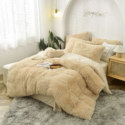 A water mink four-piece set plush crystal plush quilt cover Amazon cross-border foreign trade three or four-piece set manufacturer wholesale