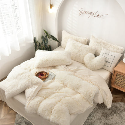 A water mink four-piece set plush crystal plush quilt cover Amazon cross-border foreign trade three or four-piece set manufacturer wholesale