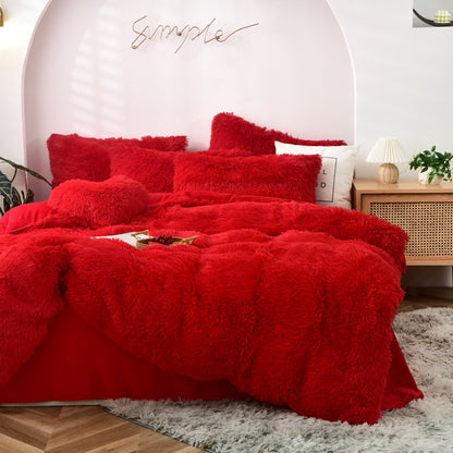 A water mink four-piece set plush crystal plush quilt cover Amazon cross-border foreign trade three or four-piece set manufacturer wholesale