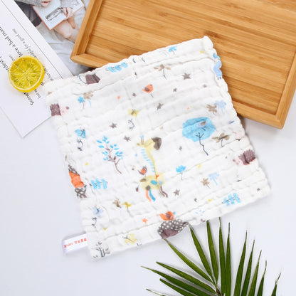 A 30 * 30 six-layer gauze square towel newborn baby towel face towel cotton yarn children's towel gauze saliva towel MOQ: 100PIECE